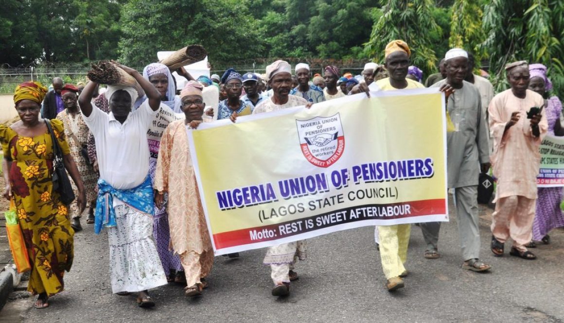 Pensioners protest