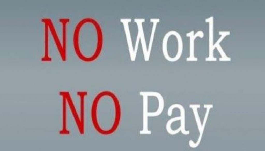 no work no pay