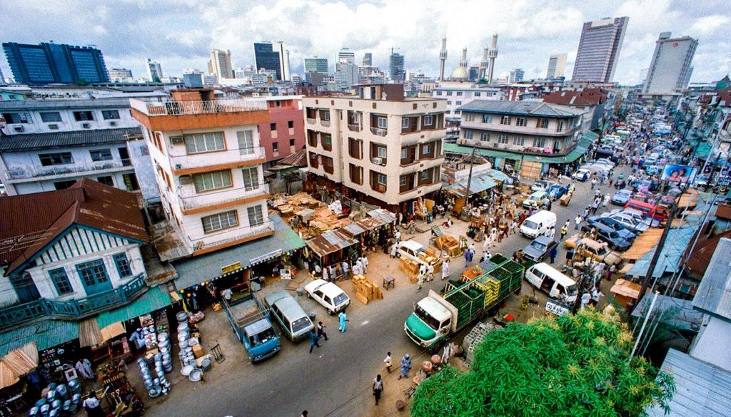 "Jankara" market, located on Lagos Island and the