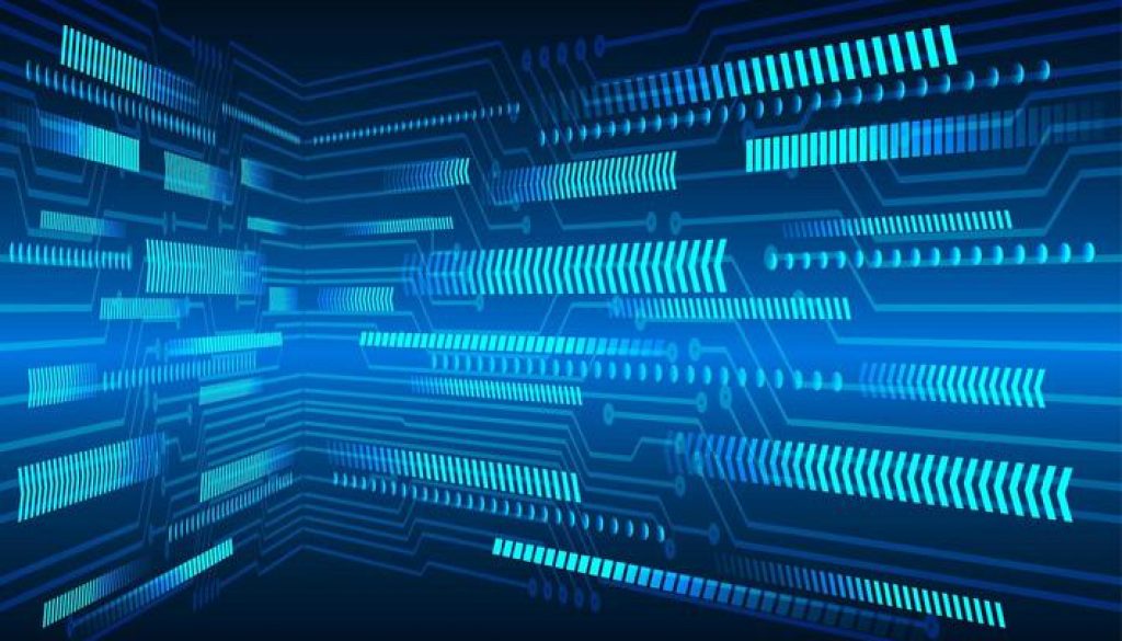 blue-arrow-cyber-circuit-technology-background-vector