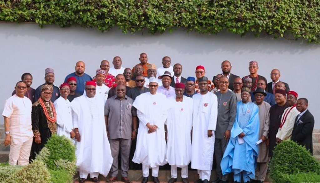 PRESIDENT BUHARI IN AUDIENCE WITH LEADERS OF ABIA STATE