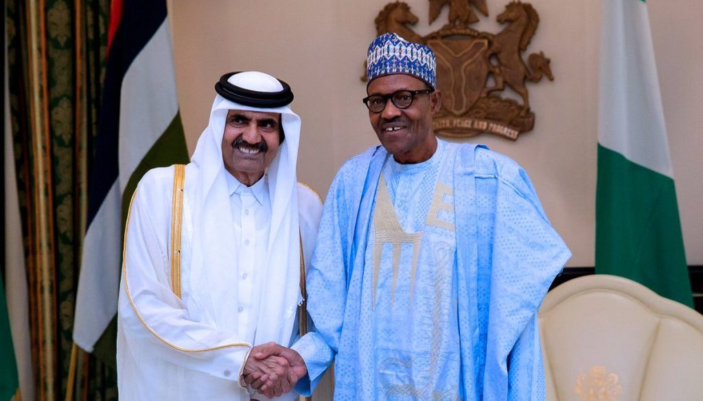 Buhari-with-former-Emir-of-Qatar