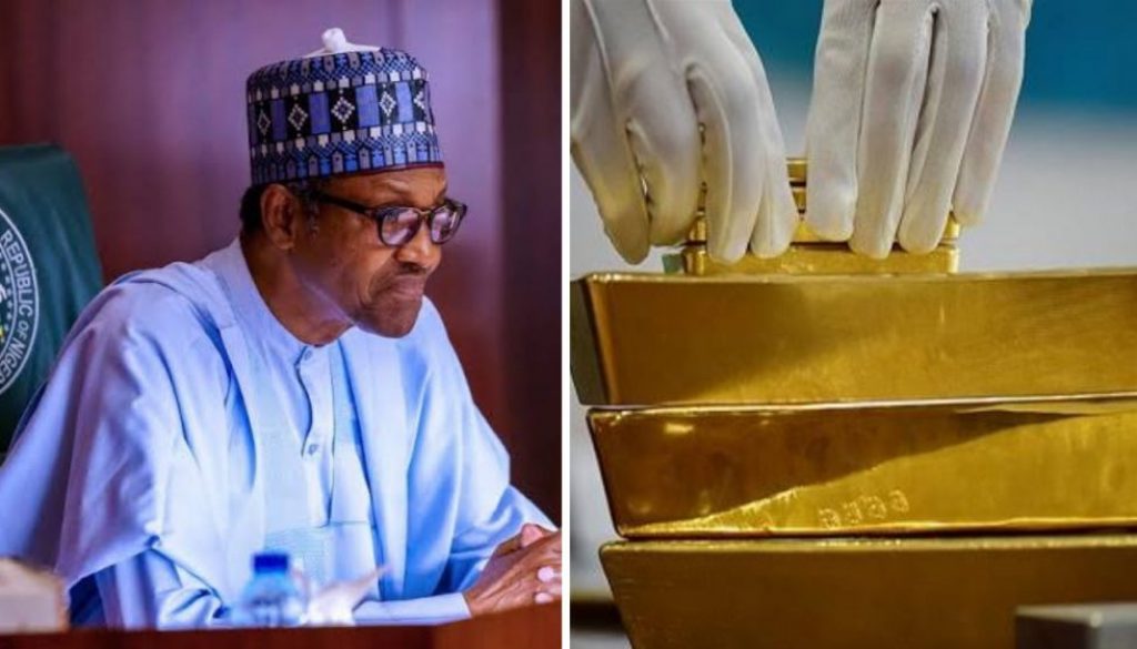 buhari-receives-nigerias-first-artisanally-mined-gold